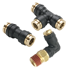 Composite DOT Push To Connect Air Brake Fittings | Brass D.O.T. Push In Air Fittings