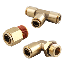 DOT Push To Connect Air Brake Fittings | Brass D.O.T. Push In Air Fittings