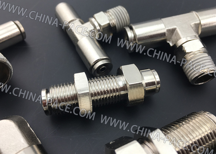 PACE can also supply Nickel Plated Brass DOT Push To Connect Fittings, white thread sealant