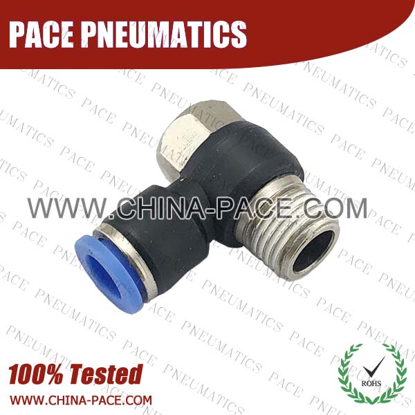 Male Banjo elbow Pneumatic Fittings with npt and bspt thread, Air Fittings, one touch tube fittings, Pneumatic Fitting, Nickel Plated Brass Push in Fittings