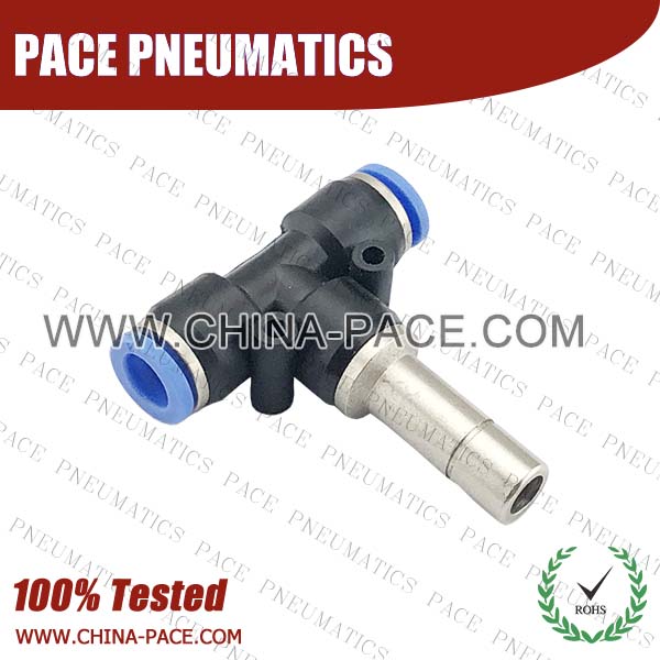 PTJ,Pneumatic Fittings with NPT AND BSPT thread, Air Fittings, one touch tube fittings, Pneumatic Fitting, Nickel Plated Brass Push in Fittings